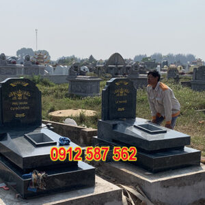 Mộ đá hoa cương granite đẹp | Đá Thăng Long | Mẫu 040
