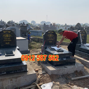 Mộ đá hoa cương granite đẹp | Đá Thăng Long | Mẫu 041