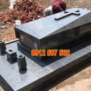 Mộ đá hoa cương granite đẹp | Đá Thăng Long | Mẫu 044