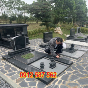 Mộ đá hoa cương granite đẹp | Đá Thăng Long | Mẫu 058