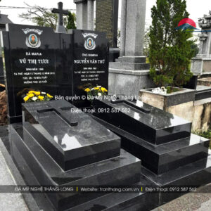 Mộ đá hoa cương granite đẹp | Đá Thăng Long | Mẫu 013