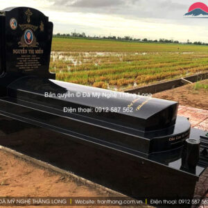Mộ đá hoa cương granite đẹp | Đá Thăng Long | Mẫu 014