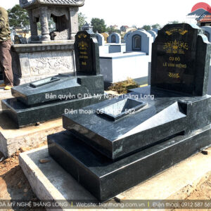Mộ đá hoa cương granite đẹp | Đá Thăng Long | Mẫu 016