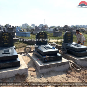 Mộ đá hoa cương granite đẹp | Đá Thăng Long | Mẫu 017