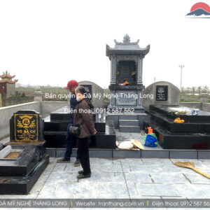 Mộ đá hoa cương granite đẹp | Đá Thăng Long | Mẫu 019