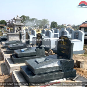Mộ đá hoa cương granite đẹp | Đá Thăng Long | Mẫu 002