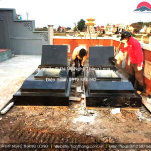Mộ đá hoa cương granite đẹp | Đá Thăng Long | Mẫu 024