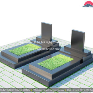 Mộ đá hoa cương granite đẹp | Đá Thăng Long | Mẫu 004