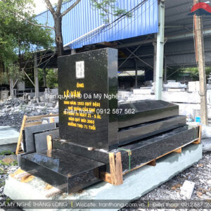 Mộ đá hoa cương granite đẹp | Đá Thăng Long | Mẫu 006