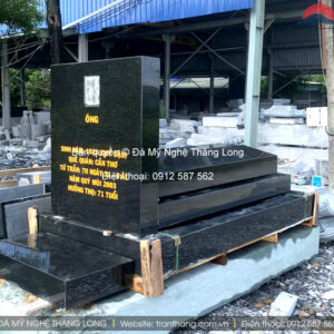 Mộ đá hoa cương granite đẹp | Đá Thăng Long | Mẫu 007