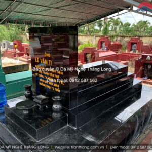 Mộ đá hoa cương granite đẹp | Đá Thăng Long | Mẫu 008