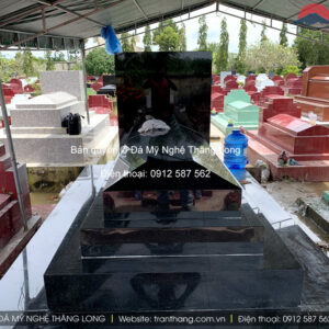 Mộ đá hoa cương granite đẹp | Đá Thăng Long | Mẫu 009