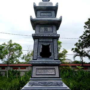 Mộ tháp đá Đá Thăng Long Mẫu 001 bằng đá xanh Ninh Bình