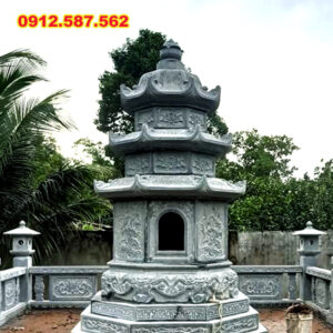 Mộ tháp đá Đá Thăng Long Mẫu 007 dáng truyền thống