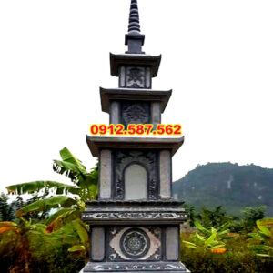 Mộ tháp đá Đá Thăng Long Mẫu 009 vững chãi bằng đá xanh Thanh Hóa
