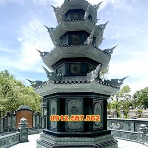 Mộ tháp đá Đá Thăng Long Mẫu 011 dáng gọn đơn giản