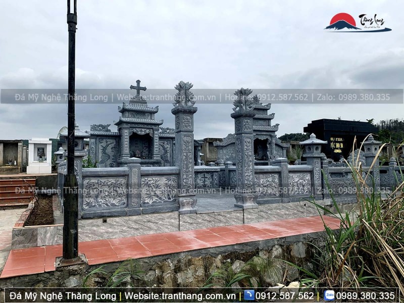 mẫu lăng mộ đá công giáo đẹp