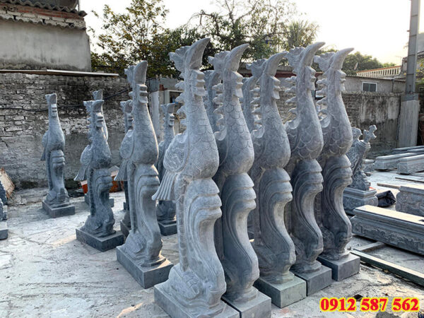 Mẫu tượng chim hạc đá đẹp, chế tác từ đá xanh tự nhiên, mang ý nghĩa tâm linh và phong thủy.