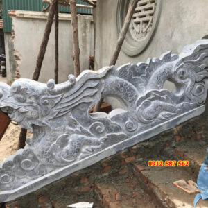 Tượng con rồng đá nguyên khối  | Đá Thăng Long - Mẫu 01