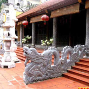 Tượng con rồng đá nguyên khối  | Đá Thăng Long - Mẫu 03