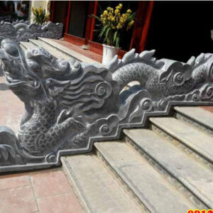 Tượng con rồng đá nguyên khối  | Đá Thăng Long - Mẫu 06