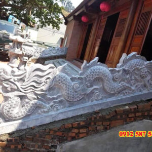 Tượng con rồng đá nguyên khối  | Đá Thăng Long - Mẫu 12