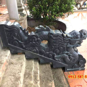 Tượng con rồng đá nguyên khối  | Đá Thăng Long - Mẫu 13